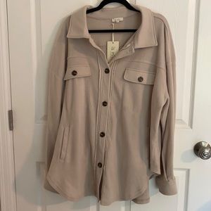Free People Shacket Dupe- La Miel NWT